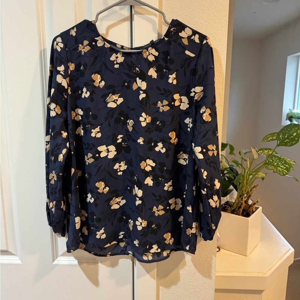 Floral Navy Blouse